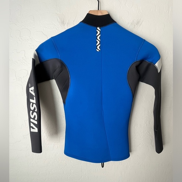 VISSLA 7 SEAS RADITUDE wetsuit long sleeve Jacket youth 10 blue black - Picture 4 of 8